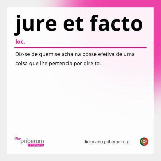 Significado de jure et facto